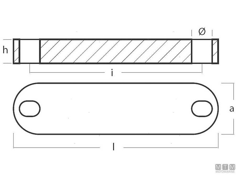 Anodo Piastrina per Bow Thruster Quick