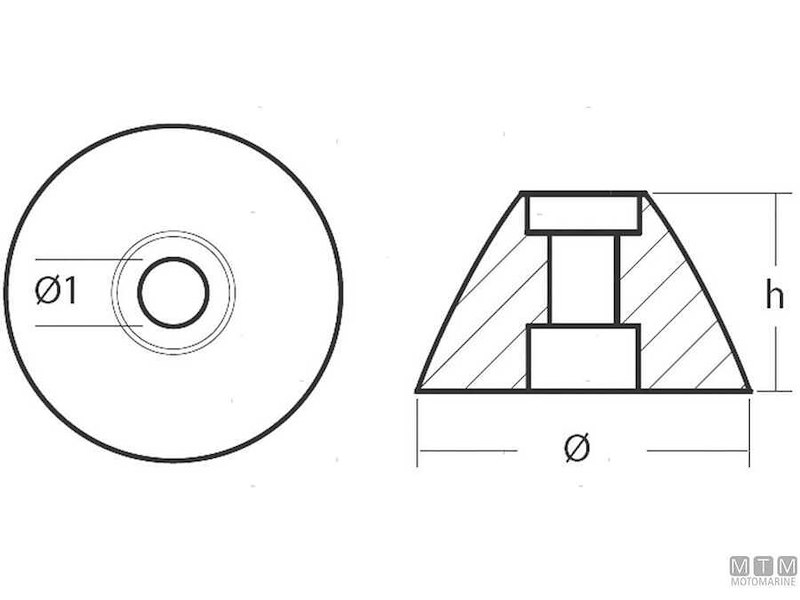 Anodo Ogiva per Bow Thruster Sleipner Side-Power