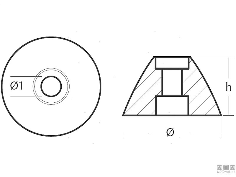 Anodo Ogiva per Bow Thruster Sleipner SidePower