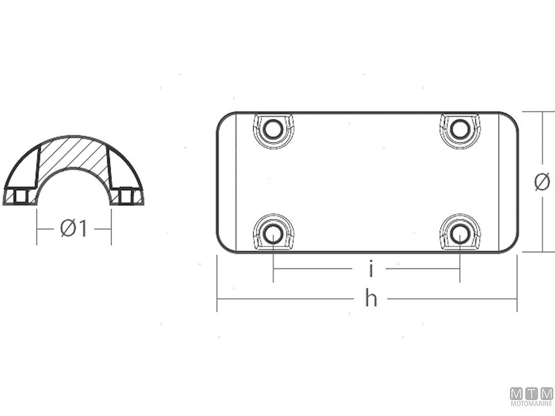 Anodo Collare per Bow Thruster Sleipner SidePower SR
