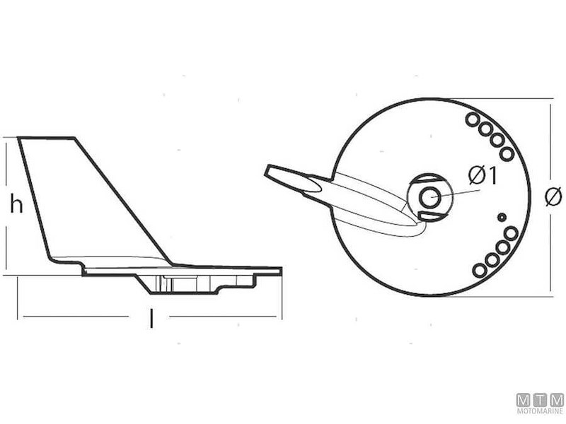 Anodo Pinna per Suzuki 60-140 HP