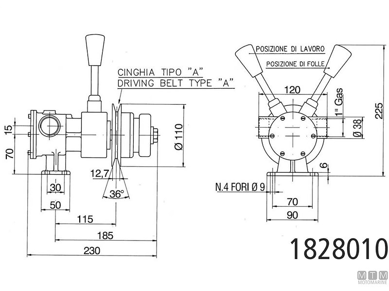 Pompa con Frizione Manuale Ancor - 1"