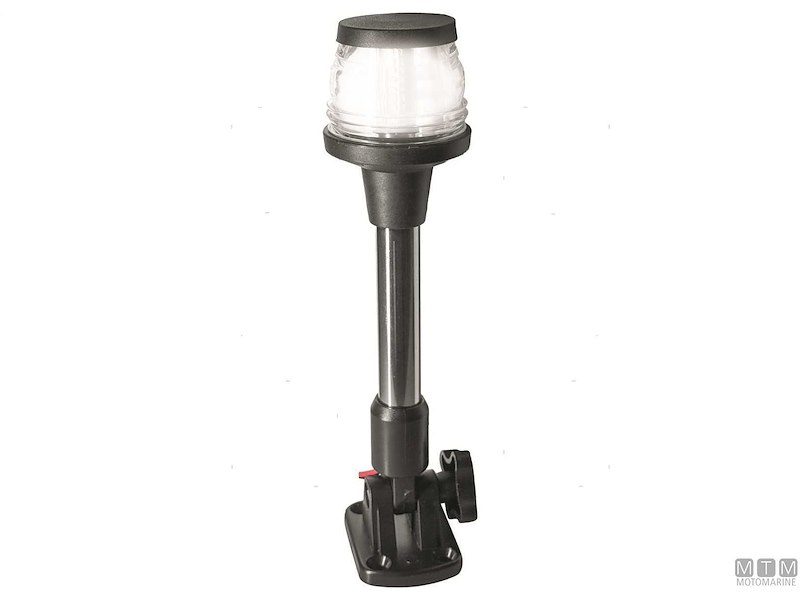 FANALE TESTA ALBERO 360 LED ASTA PIEGHEVOLE H245MM