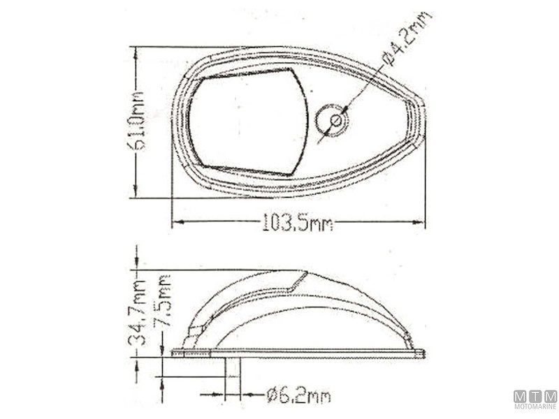 Coppia di Fanali di Navigazione da Parete 2NM (CE-USCG) 