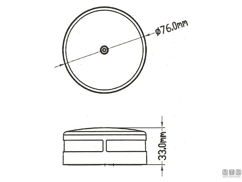 Fanali Orizzontali Acciao Inox UFO 2NM (CE) 