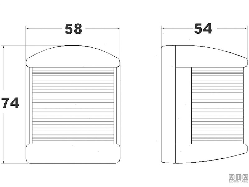 Fanali di Navigazione LED Midi Bianchi RINa 