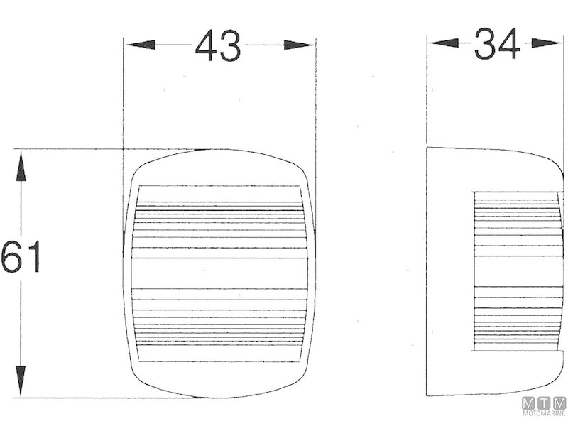 Fanali di Navigazione LED Mini Bianchi RINa 