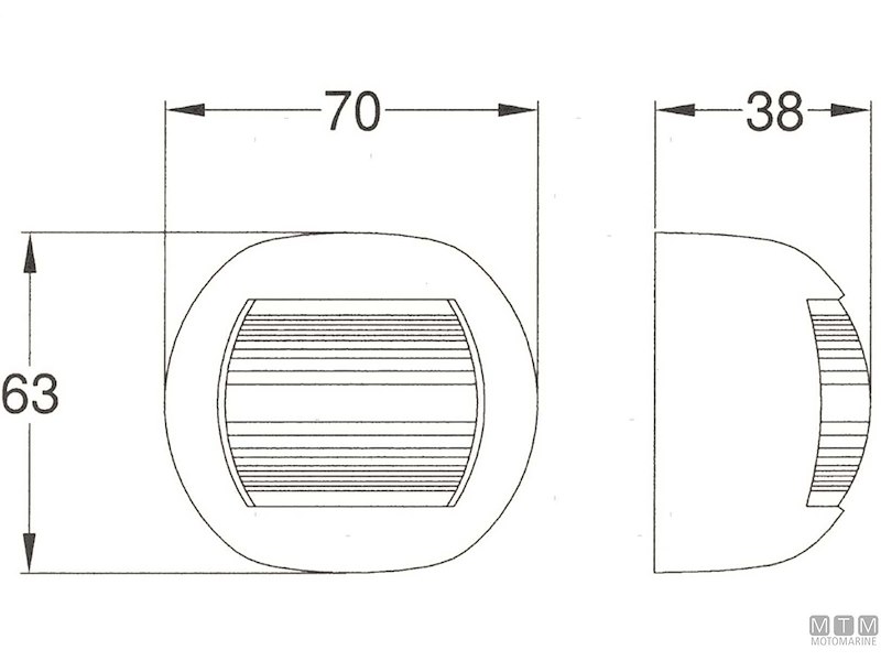 Fanali di Navigazione LED Flat Inox RINa 