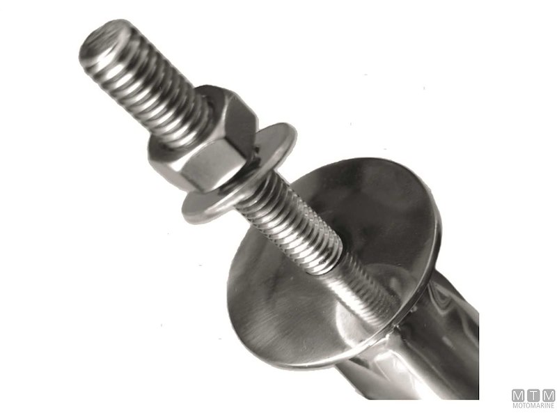 Passamano in Acciaio Inox e Teak con Base