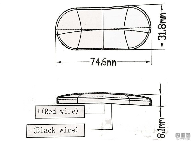 Luce di Cortesia LED IP67 Ellittica Eye in Acciaio Inox