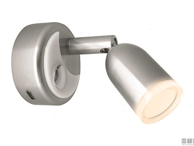 LUCE SPOT LED ORIENTABILE USB TOUCH ALLUMINIO SATINATO