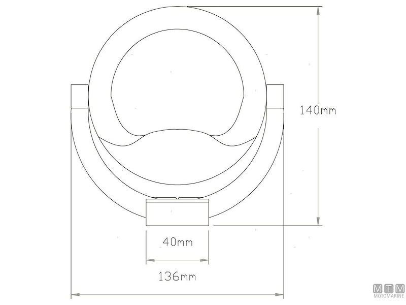 BUSSOLA A-NAUTIC C8 BRACKET NERA ROSA DA 85MM