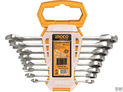 CHIAVI FISSE CON CRICCHETTO 8-19MM SET 8PZ