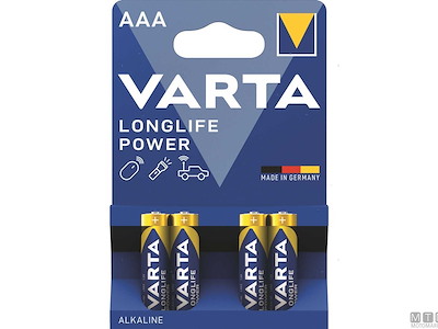 BATTERIE VARTA AAA MINISTILO ALCALINE LONGLIFE POWER CF4PZ