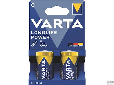 BATTERIE VARTA C MEZZA TORCIA ALCALINE LONGLIFE POWER CF2PZ