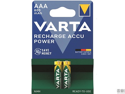 BATTERIE VARTA AAA MINISTILO RICARICABILI ACCU POWER CF2PZ
